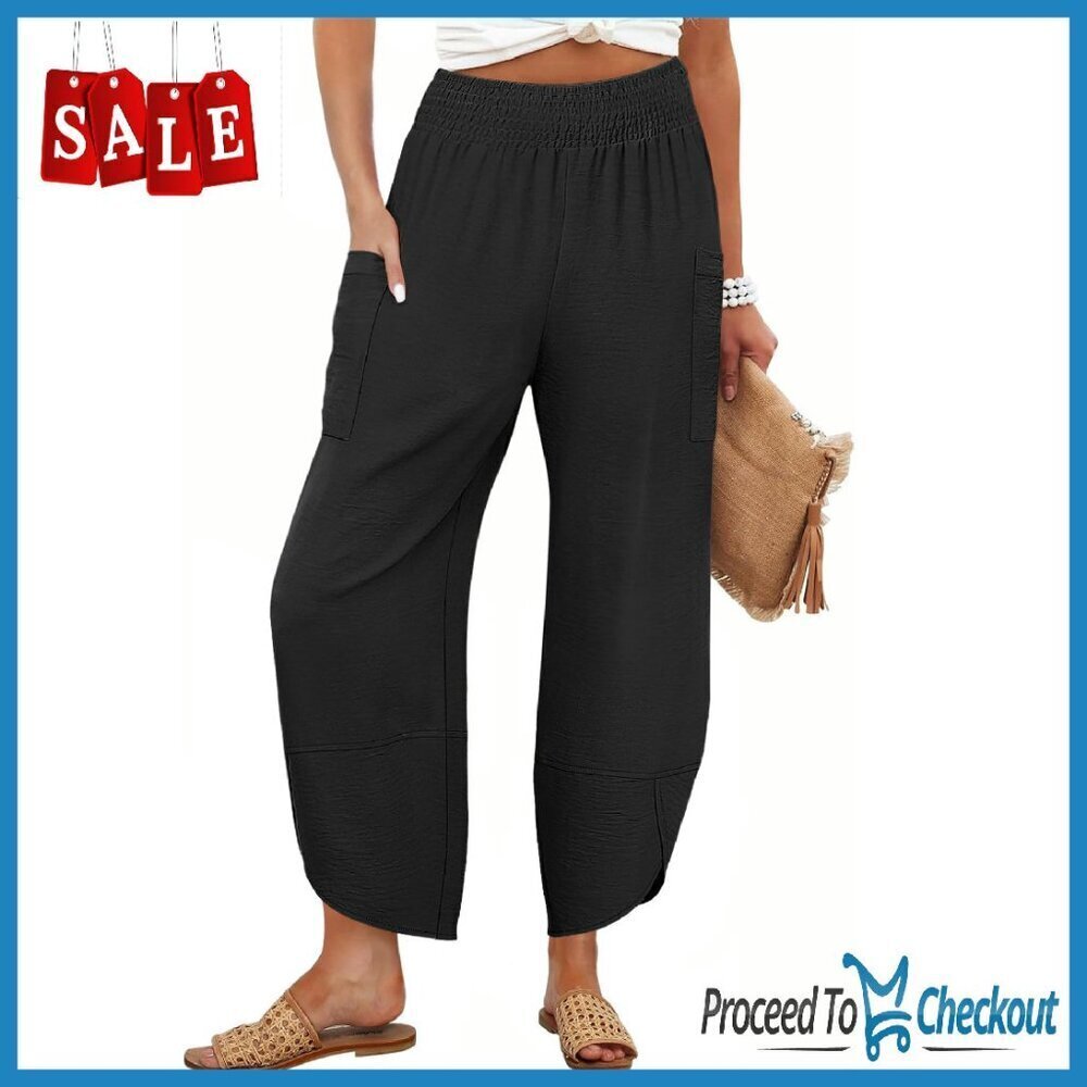 Wide Leg Palazzo Pants High Waisted Loose Fit Summer Casual Lounge